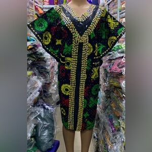 Vibrant Patterned Women's Midi Dress